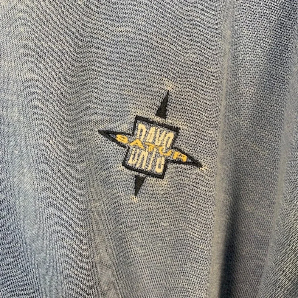 Vintage Y2K Saturdays Blue/Gray Pullover‎ Sweatshirt Embroidered Skate Mens